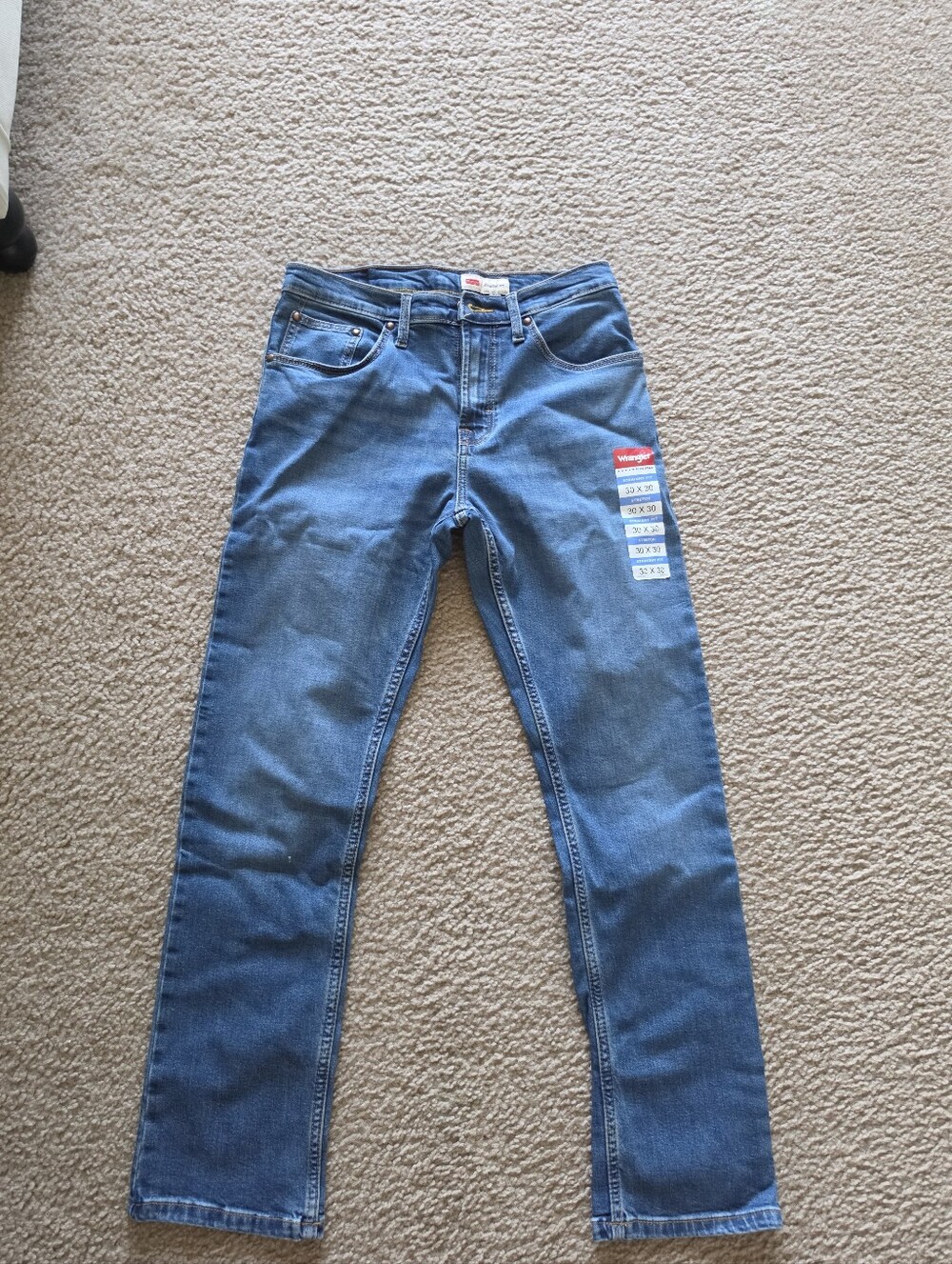 Wrangler Men's Blue Straight-Leg Jeans